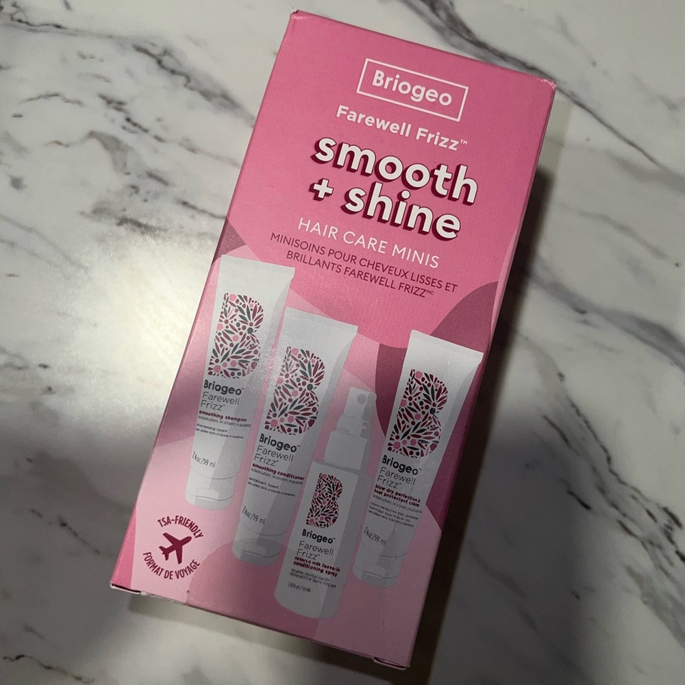 Briogeo Farewell Frizz Smooth + Shine Hair Care Travel Kit.💕